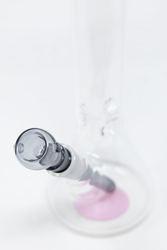 10" Milky Pink Middle Accent Beaker Bong