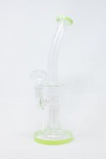 10" Shower Bend Jellyfish Milk Green Bong