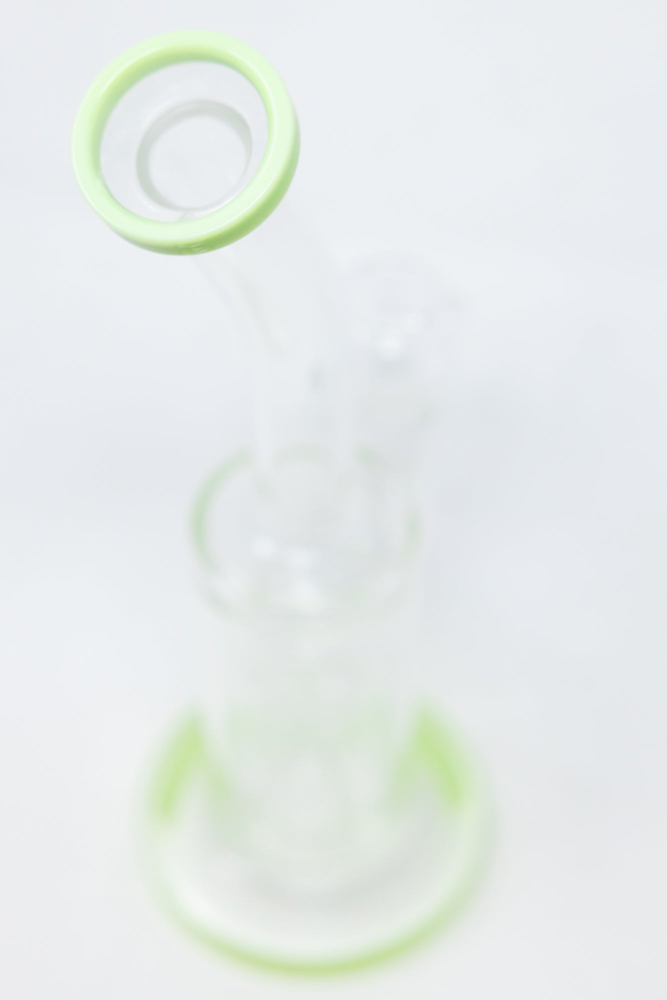 10" Shower Bend Jellyfish Milk Green Bong