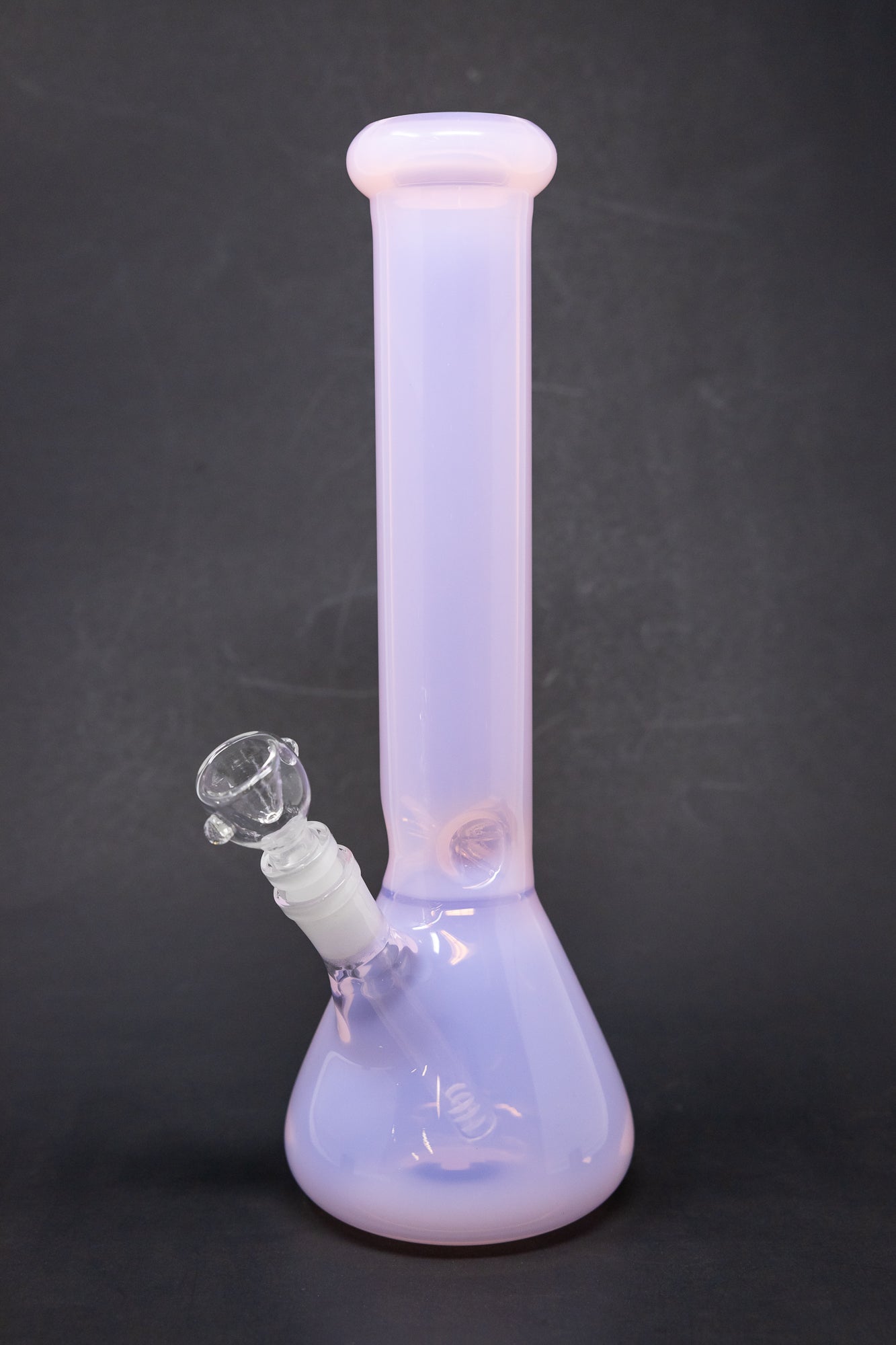 12" Iridescent Pink Beaker Bong