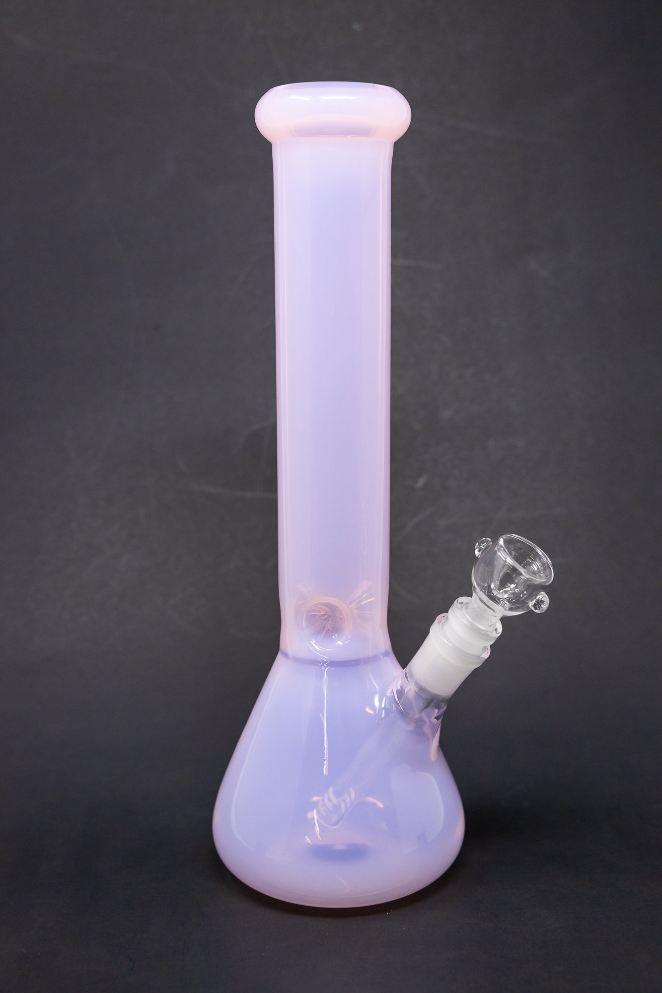 12" Iridescent Pink Beaker Bong