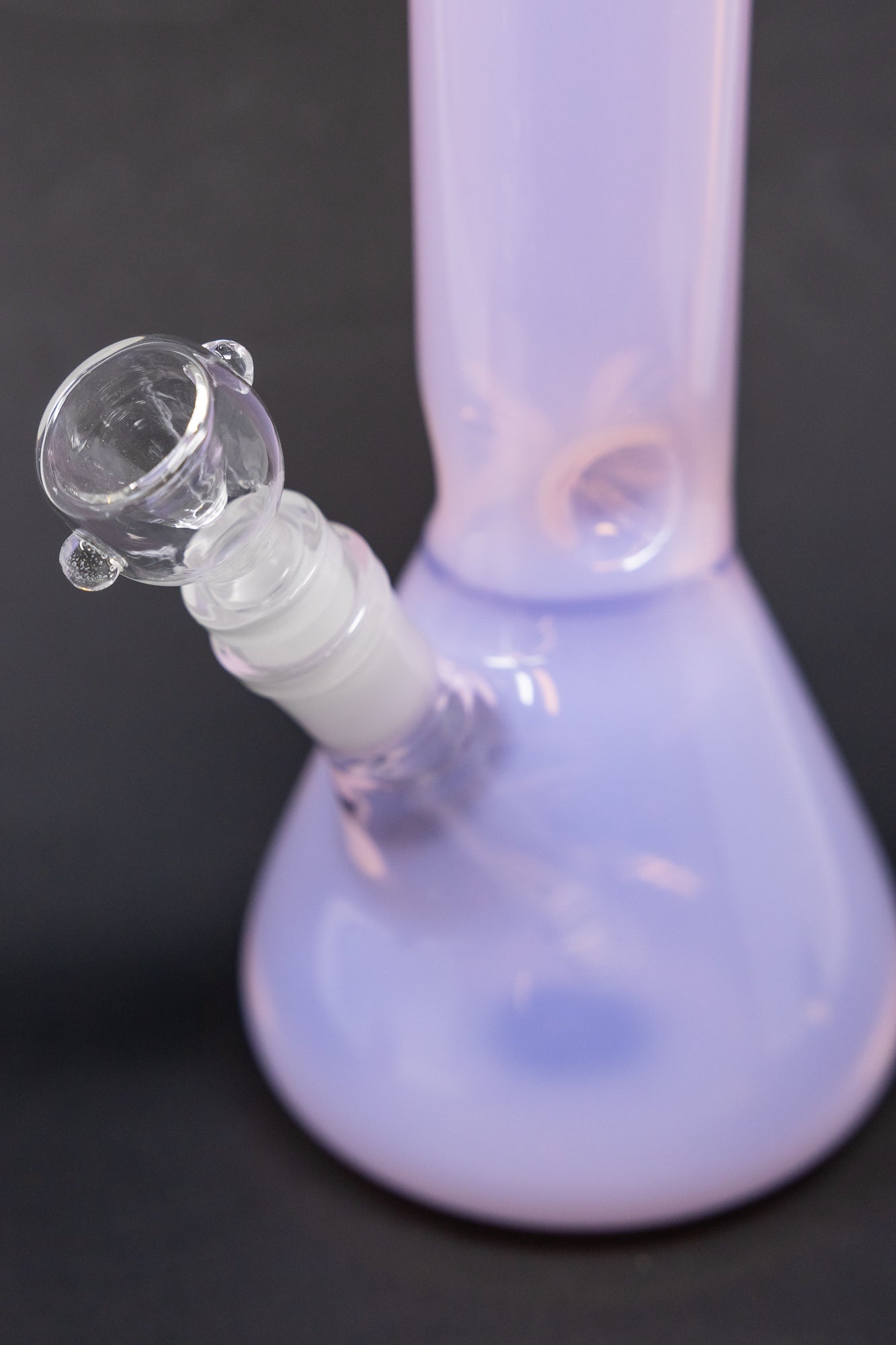 12" Iridescent Pink Beaker Bong