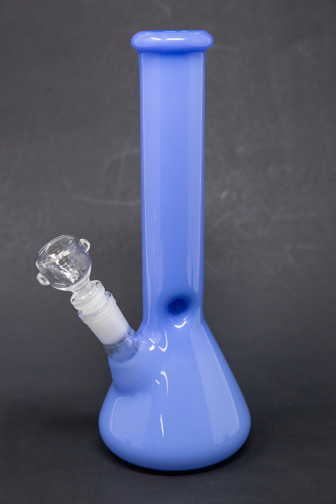 10" Milky Blue Beaker Bong