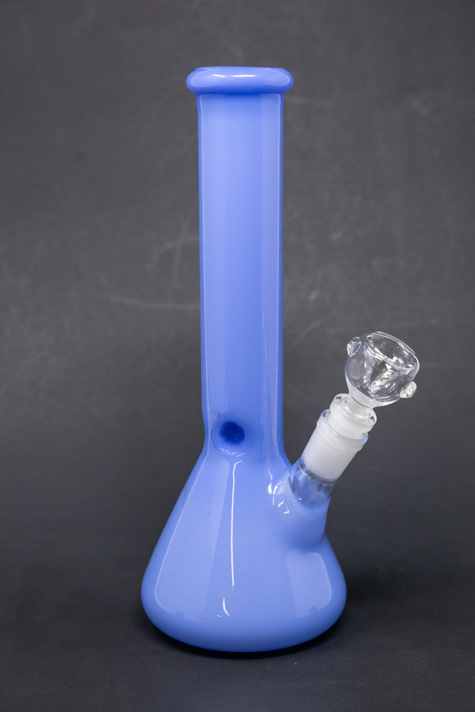 10" Milky Blue Beaker Bong