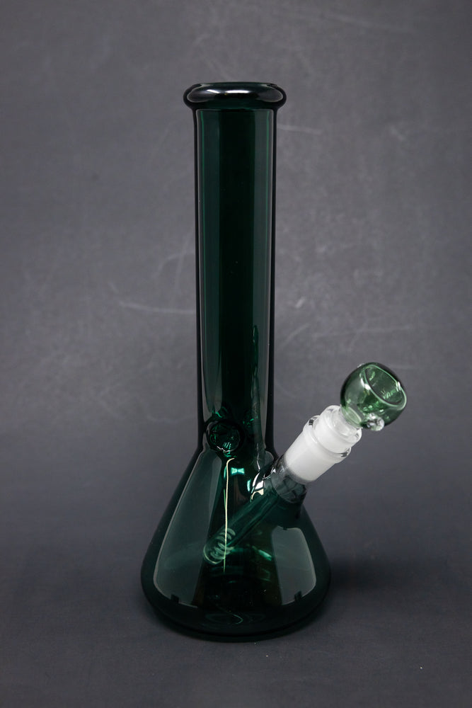 10" Dark Green Beaker Bong