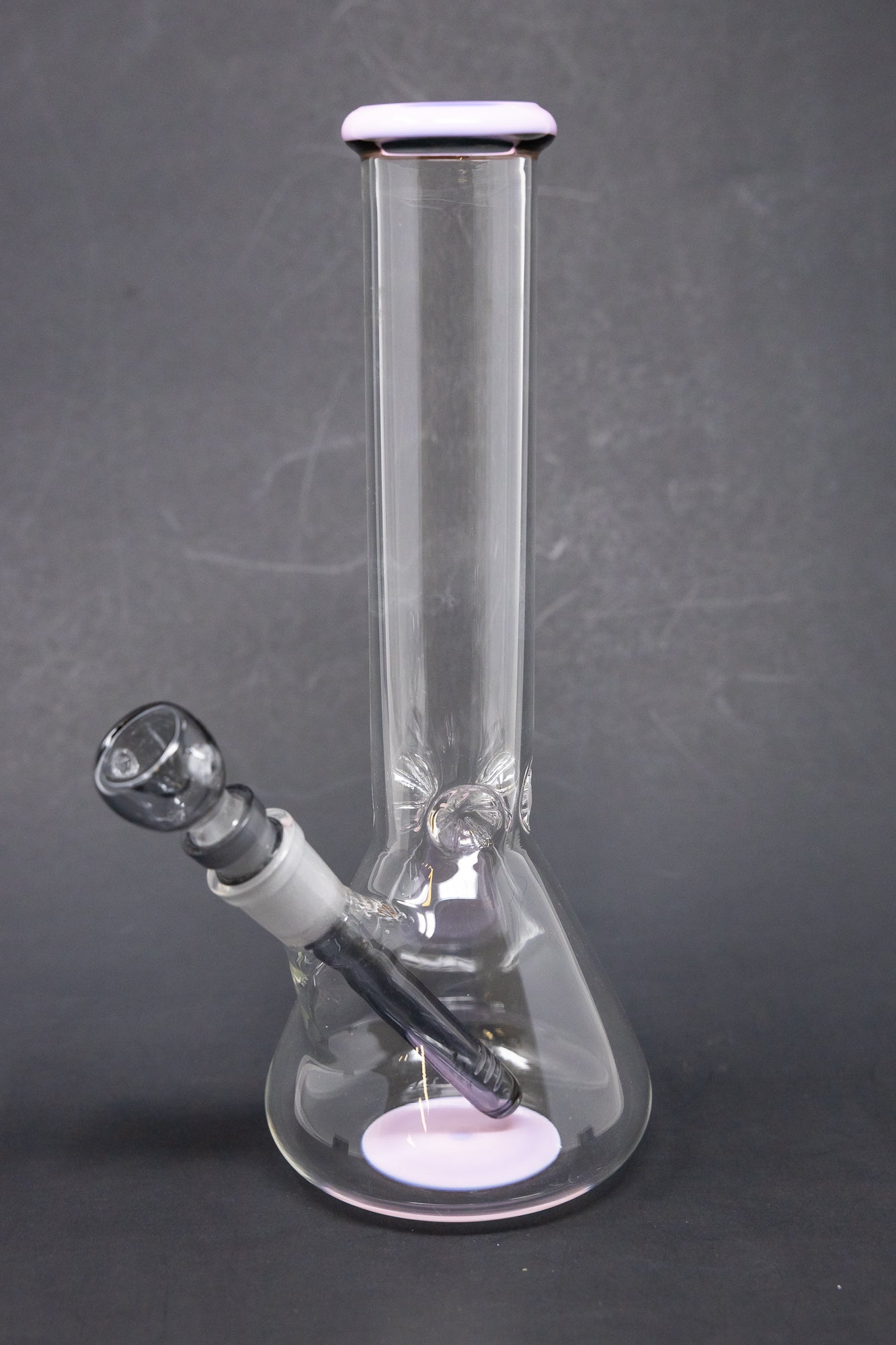 10" Milky Pink Middle Accent Beaker Bong