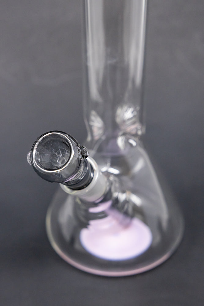 10" Milky Pink Middle Accent Beaker Bong