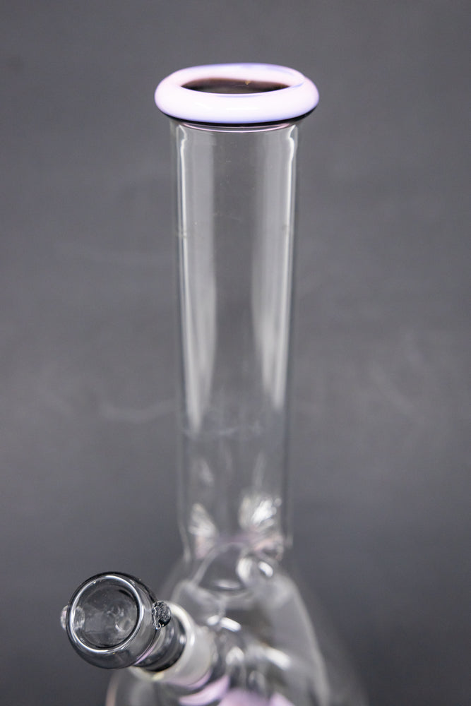 10" Milky Pink Middle Accent Beaker Bong
