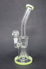 10" Shower Bend Jellyfish Milk Green Bong