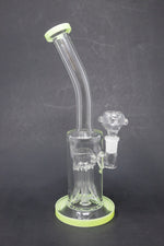 10" Shower Bend Jellyfish Milk Green Bong