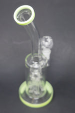 10" Shower Bend Jellyfish Milk Green Bong