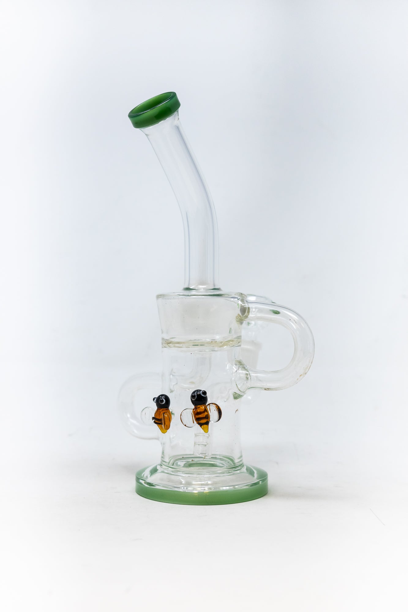 12" Green Buzz Recycler Bong
