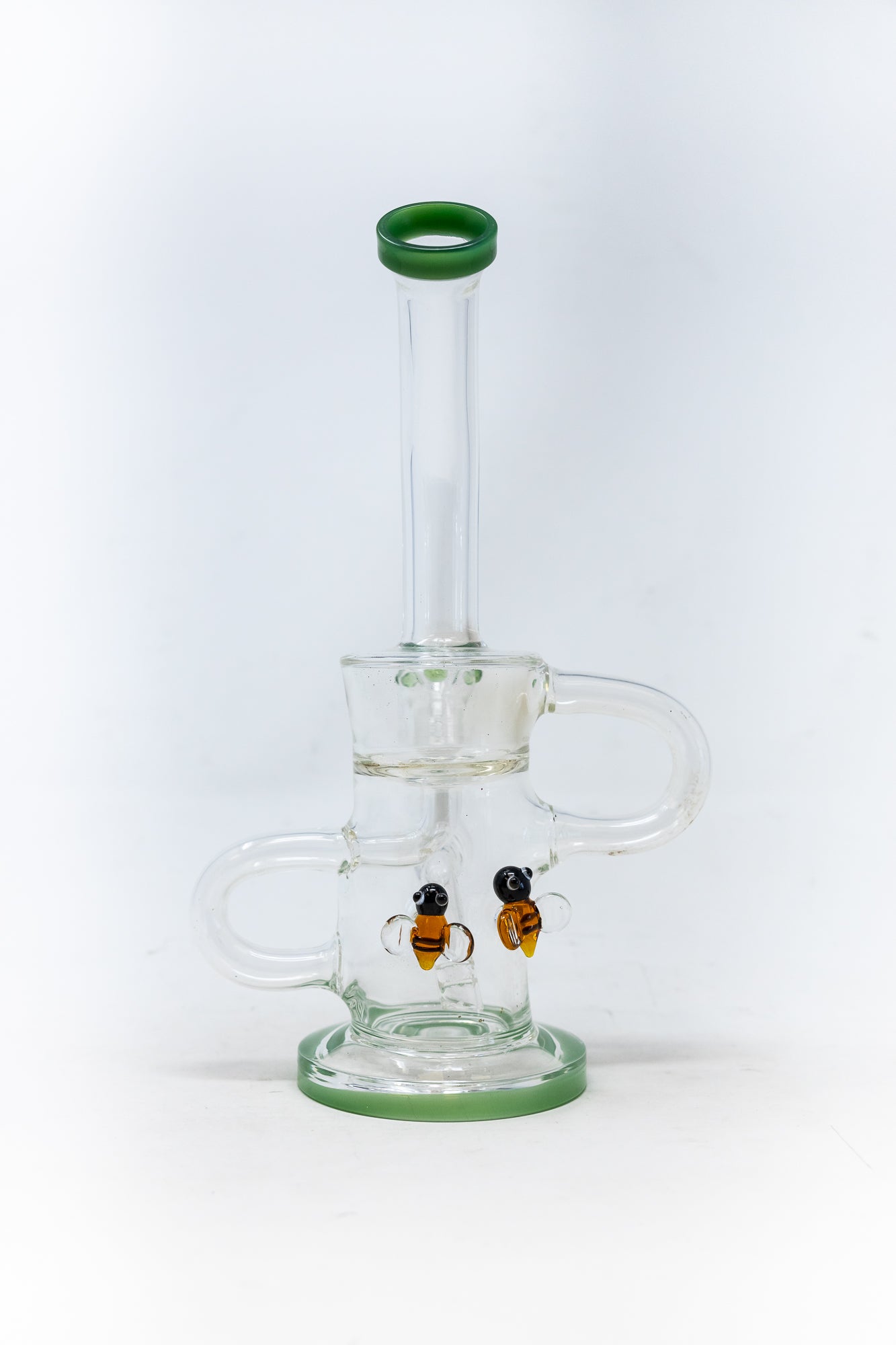 12" Green Buzz Recycler Bong
