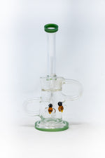 12" Green Buzz Recycler Bong