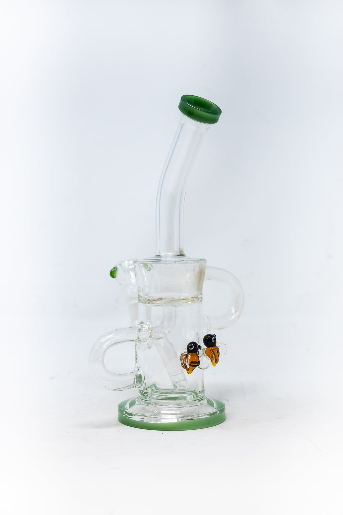 12" Green Buzz Recycler Bong