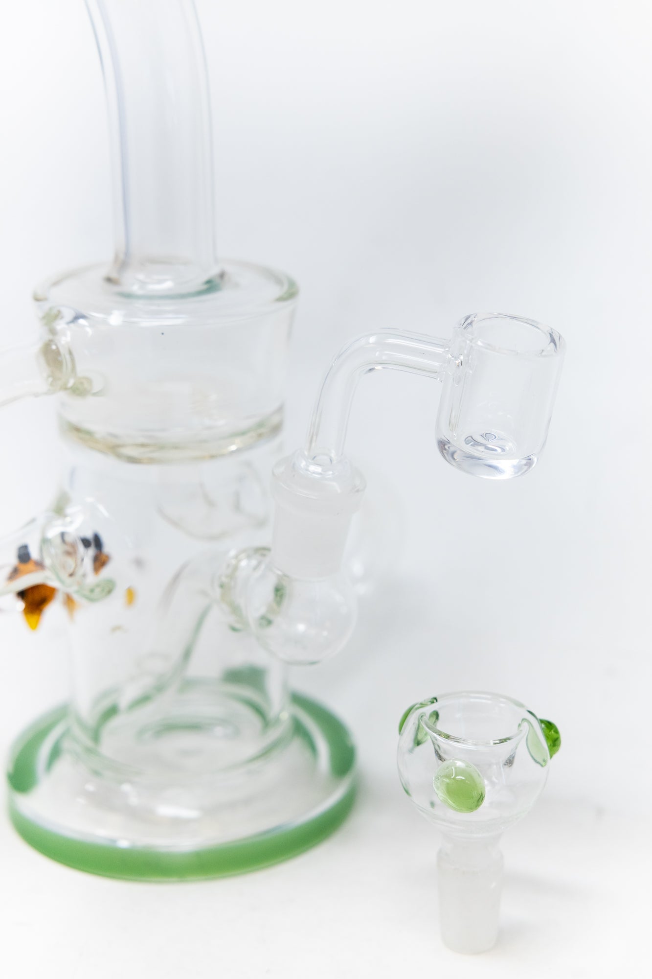 12" Green Buzz Recycler Dab Rig StonedGenie.com