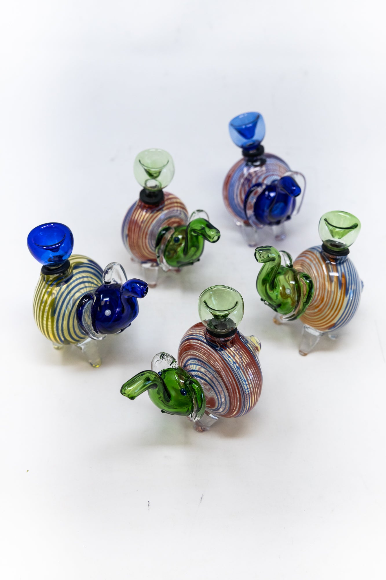 5 PC Elephant Glass Pipe