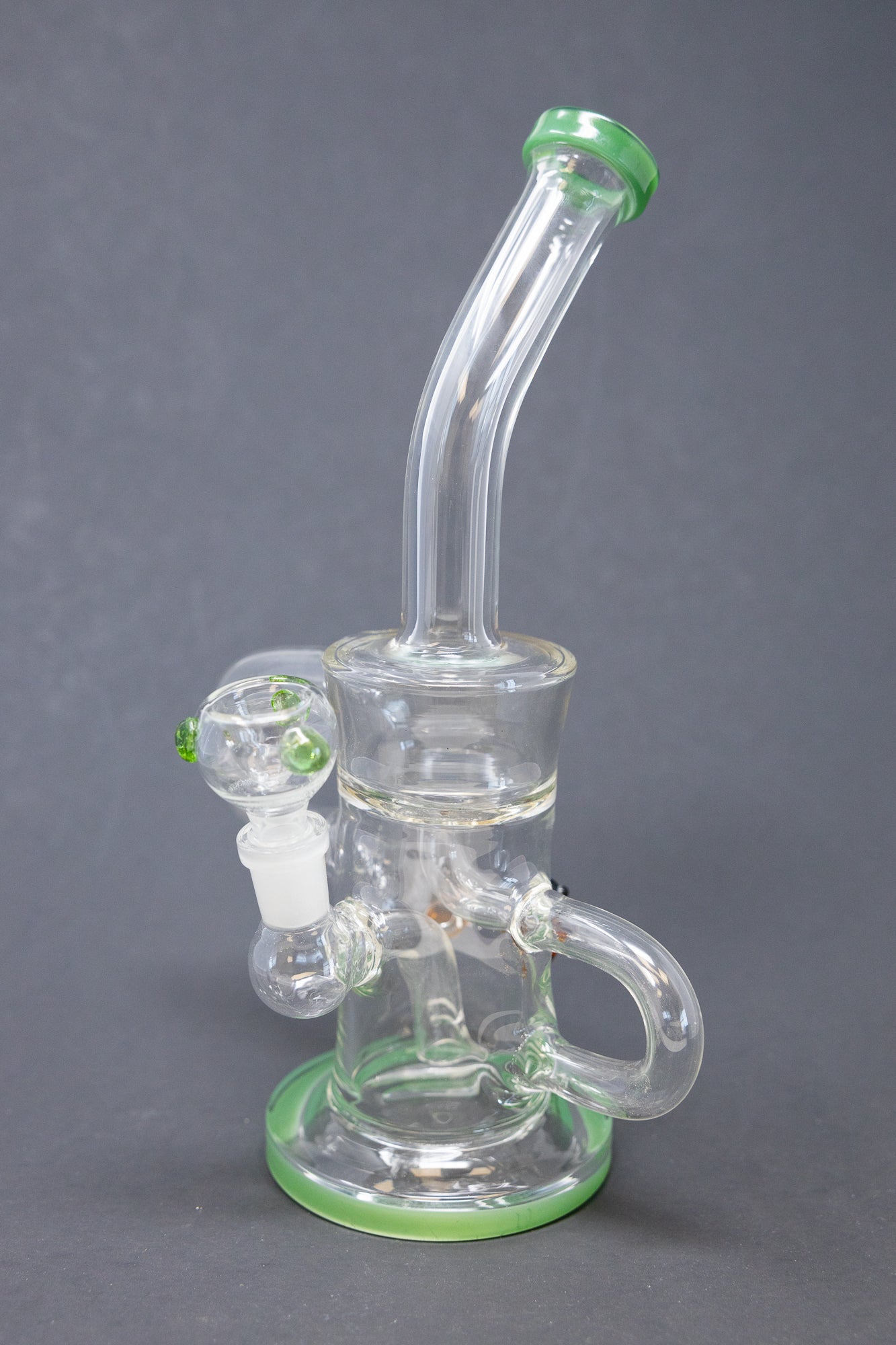 12" Green Buzz Recycler Bong