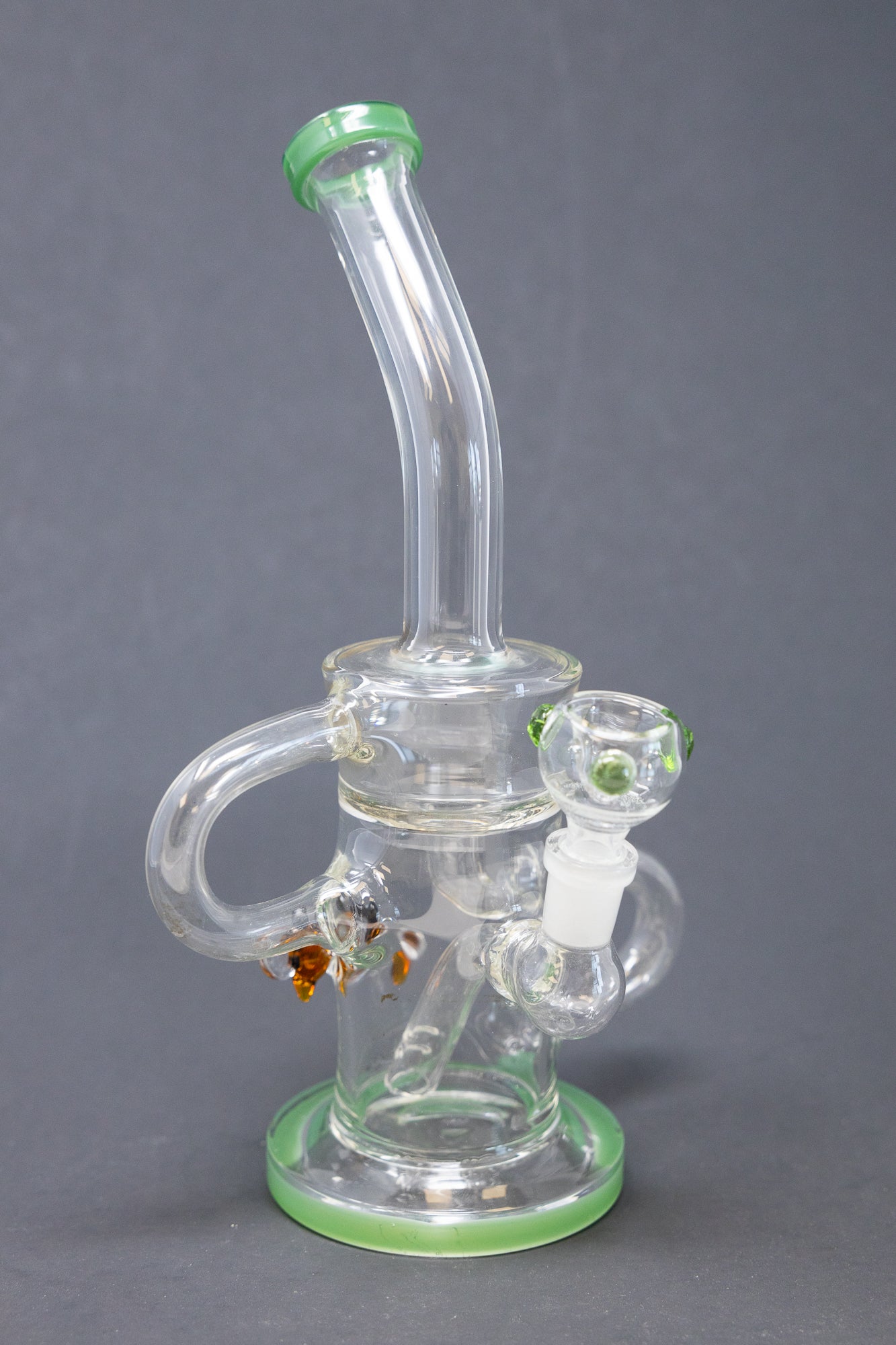 12" Green Buzz Recycler Bong