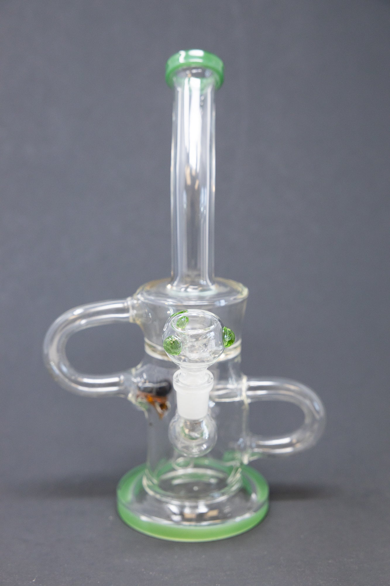 12" Green Buzz Recycler Bong