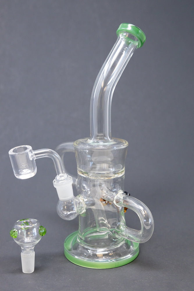 12" Green Buzz Recycler Dab Rig