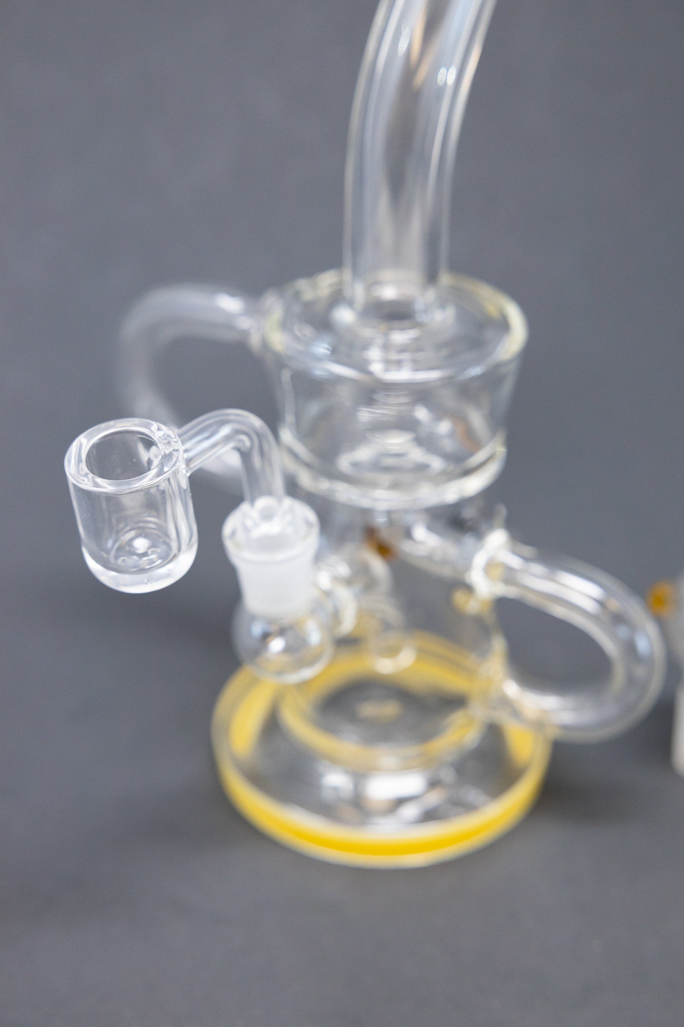 12" Yellow Buzz Recycler Dab Rig StonedGenie.com