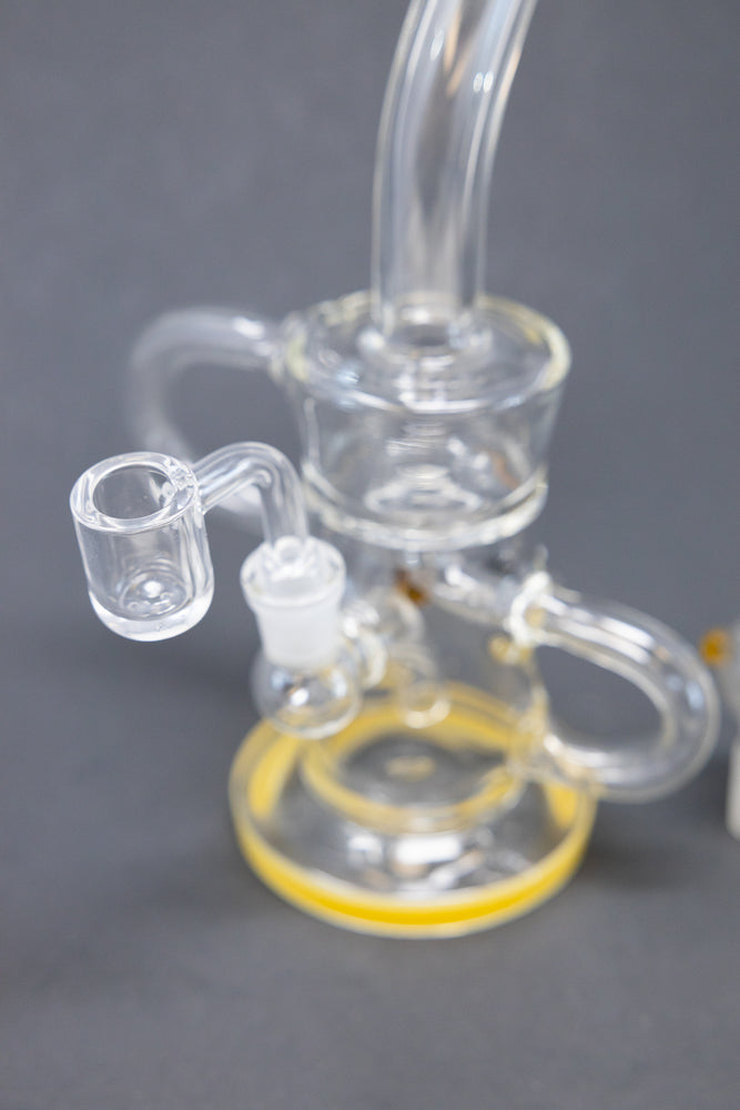 12" Yellow Buzz Recycler Bong