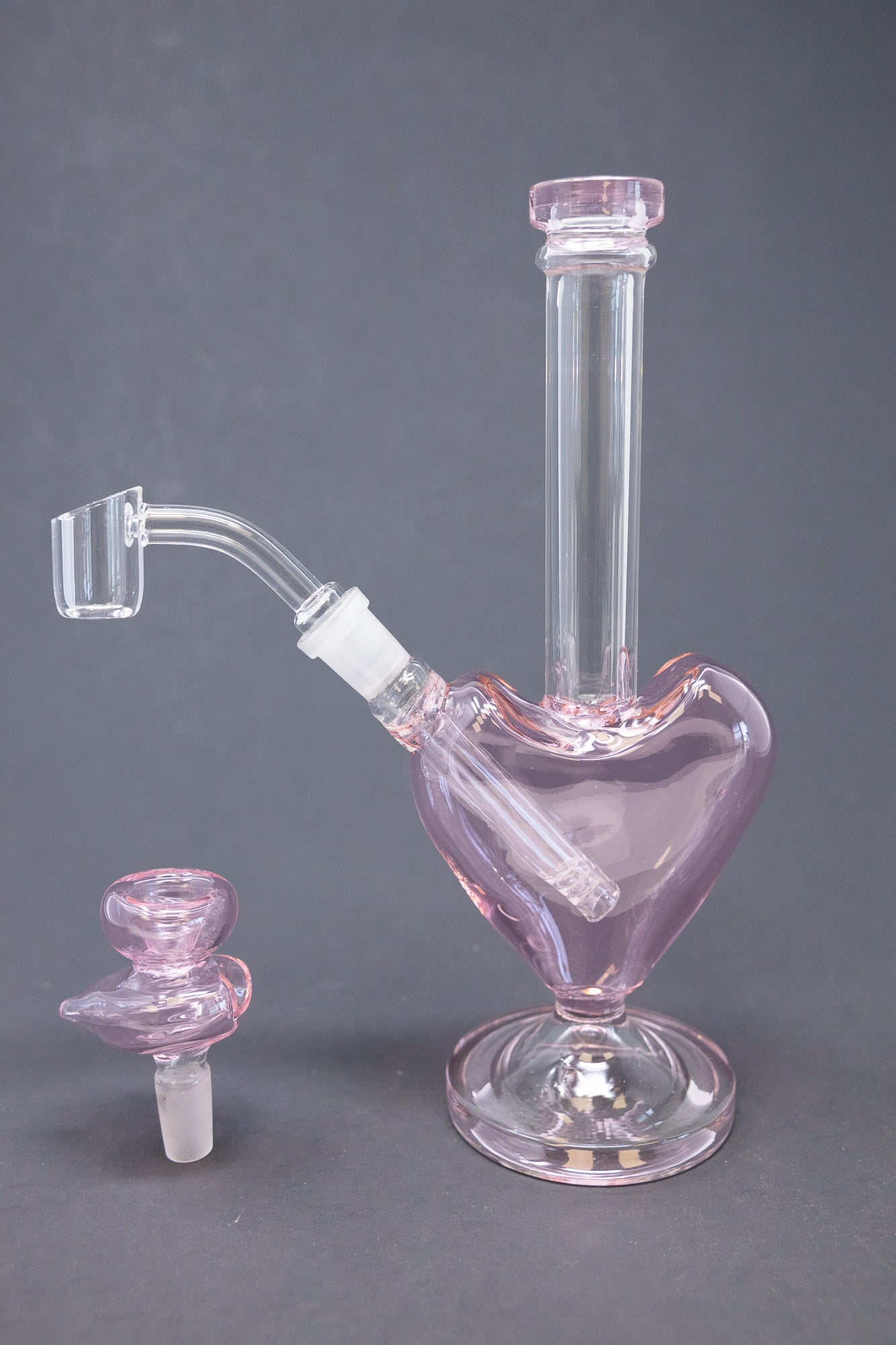 9" Heart Glass Dab Rig StonedGenie.com