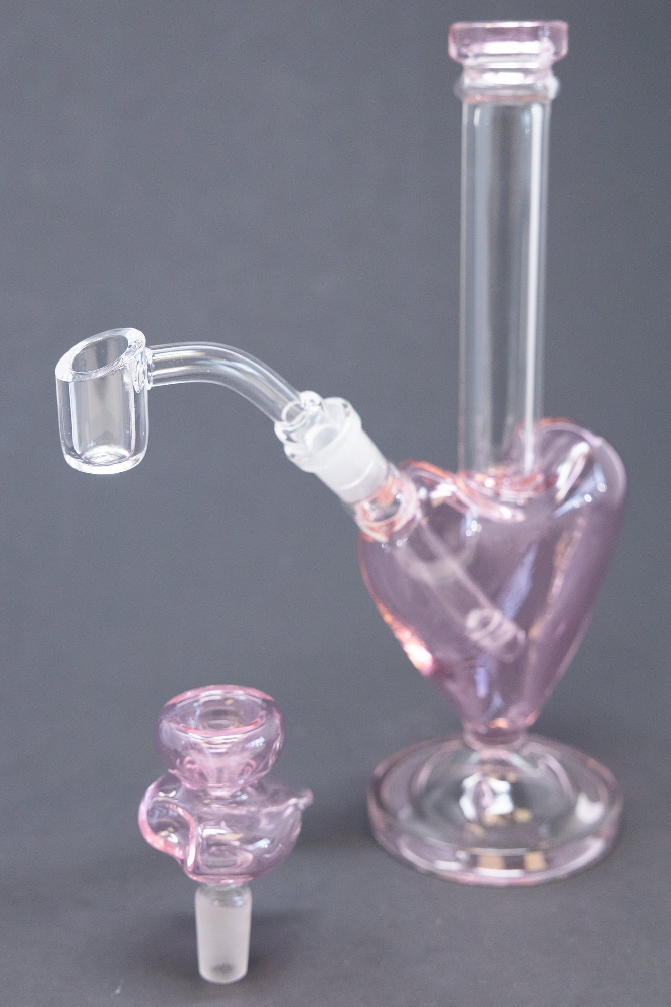 9" Heart Glass Dab Rig StonedGenie.com