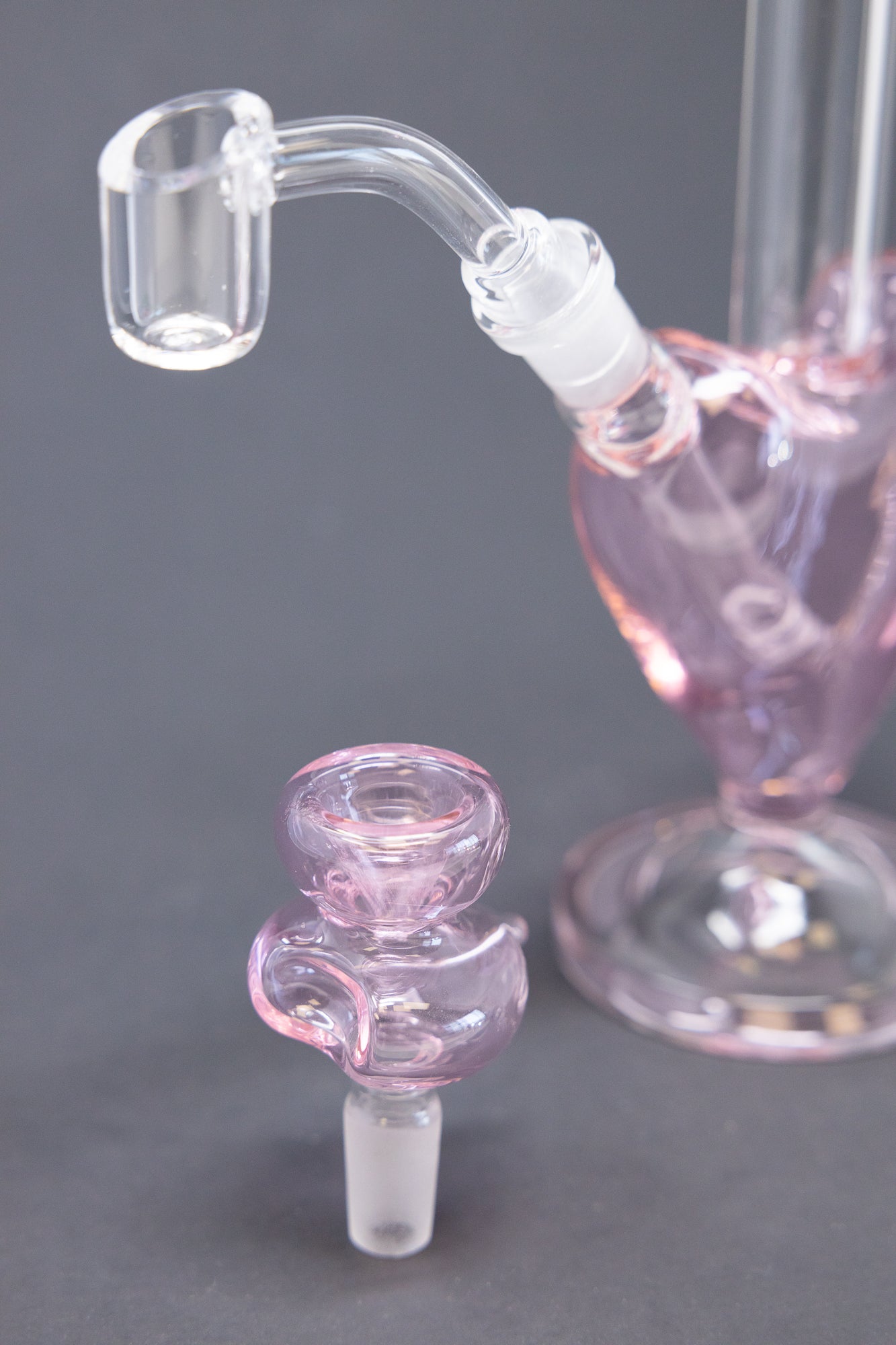 9" Heart Glass Dab Rig StonedGenie.com