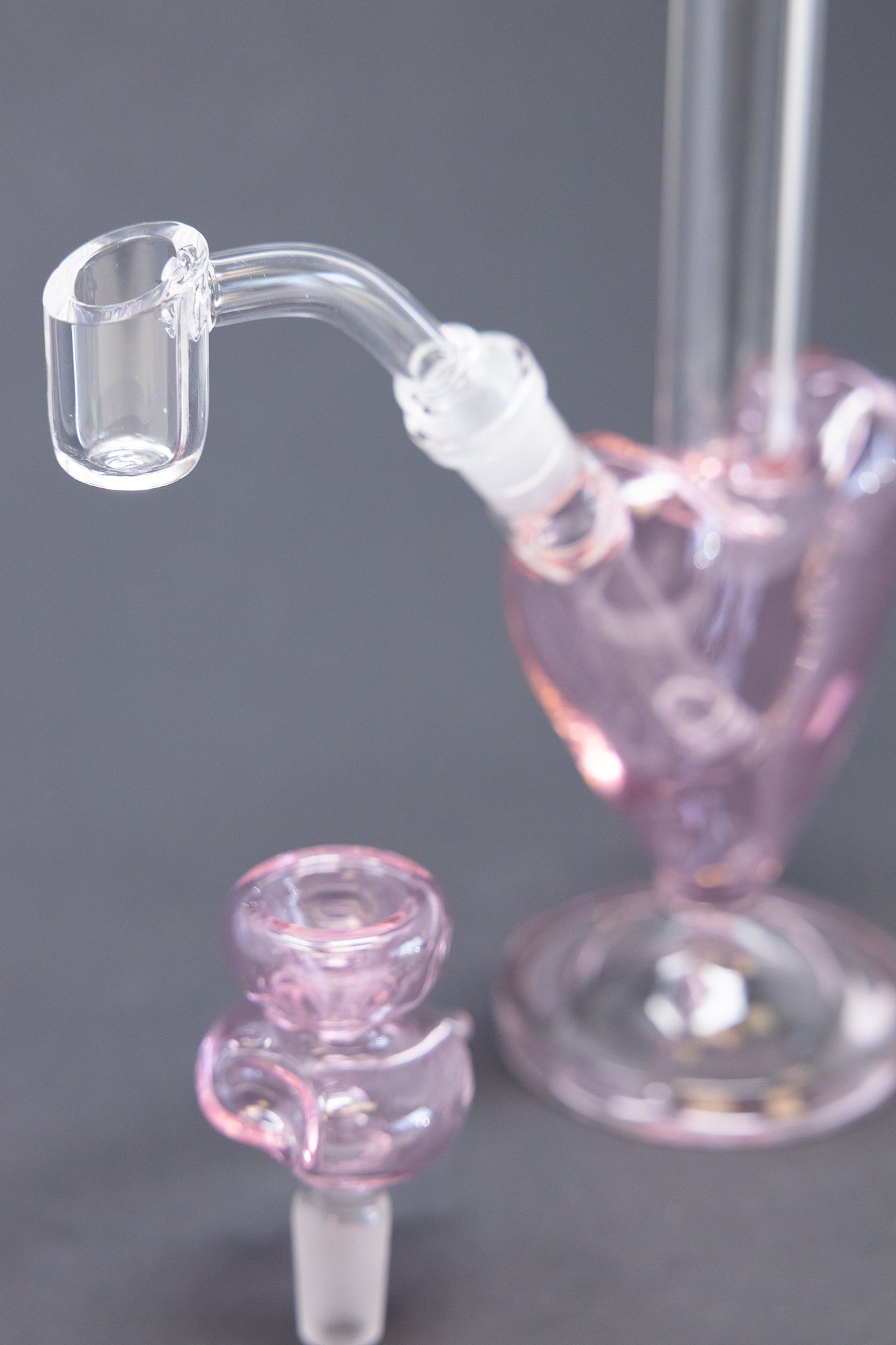 9" Heart Glass Dab Rig StonedGenie.com