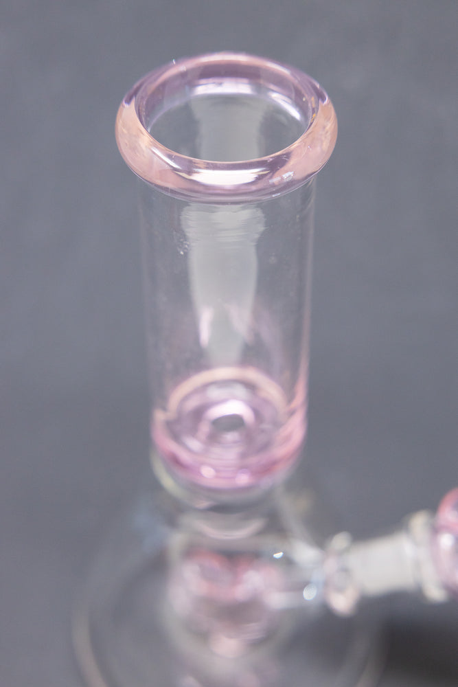 8" Pink Heart Beaker Bong