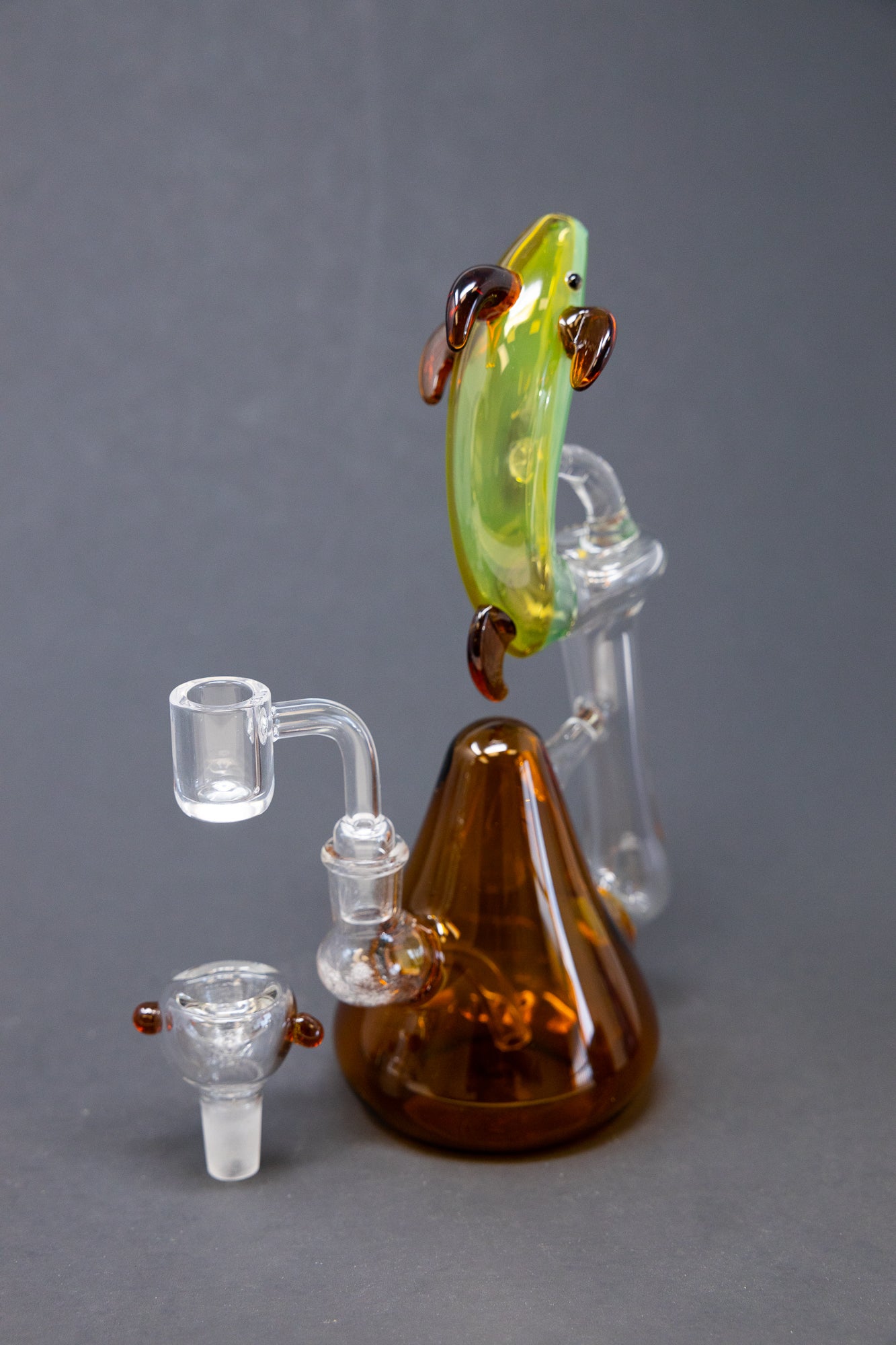 7" Amber Dolphin Dab Rig