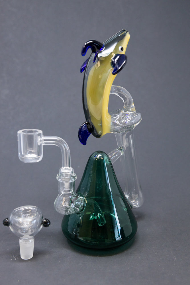 7" Teal Dolphin Dab Rig