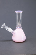 6" Milky Pink Beaker w/ Ice Catcher