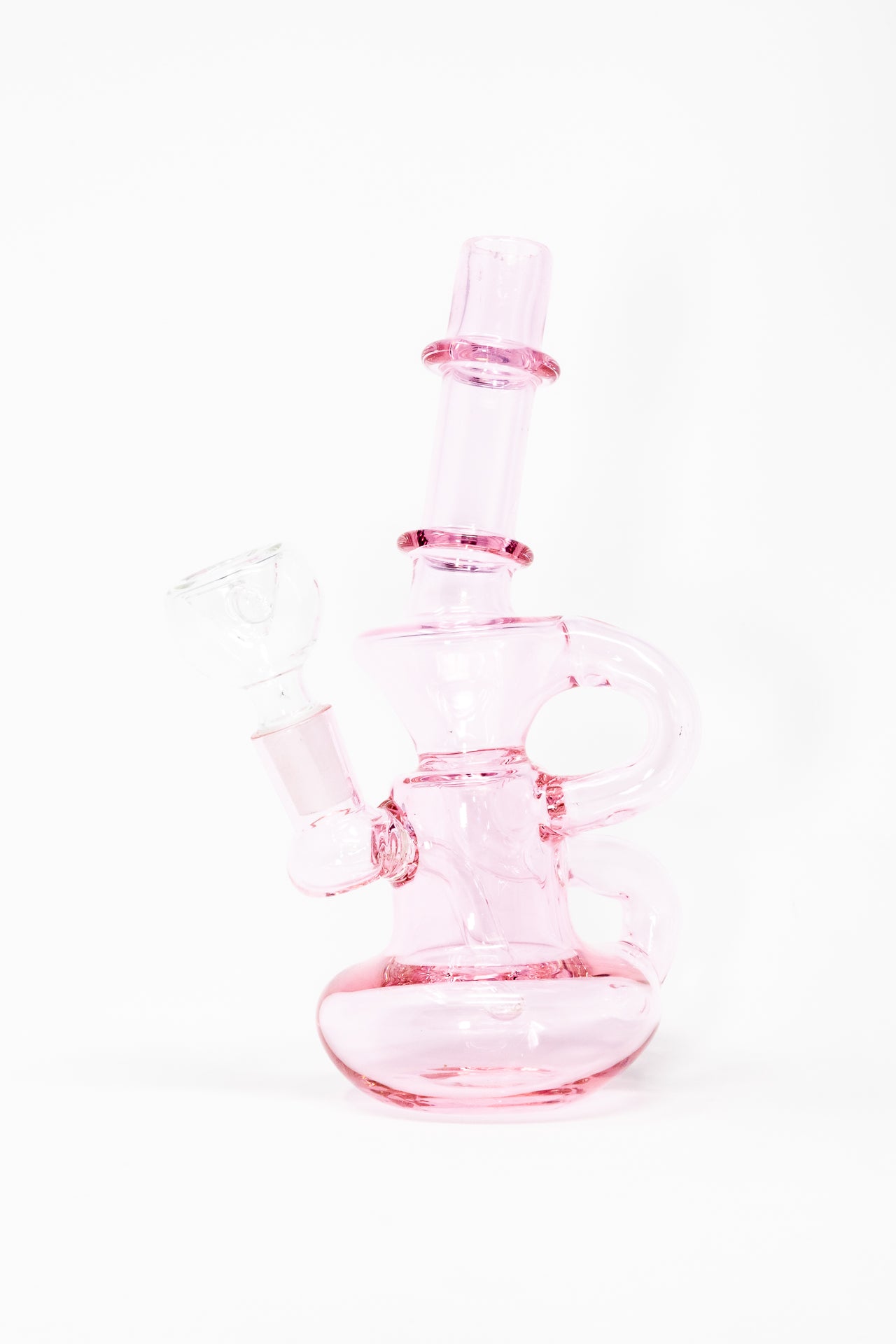 7" Pink Diablo Recycler Bong
