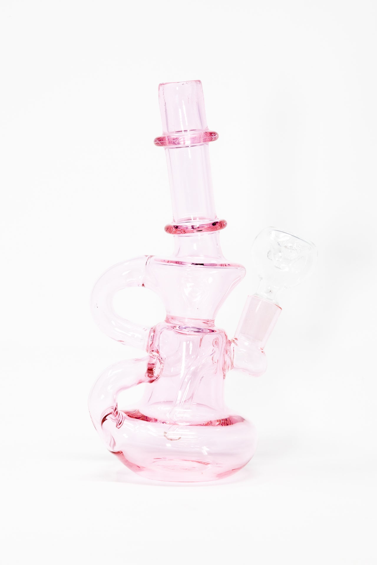 7" Pink Diablo Recycler Bong