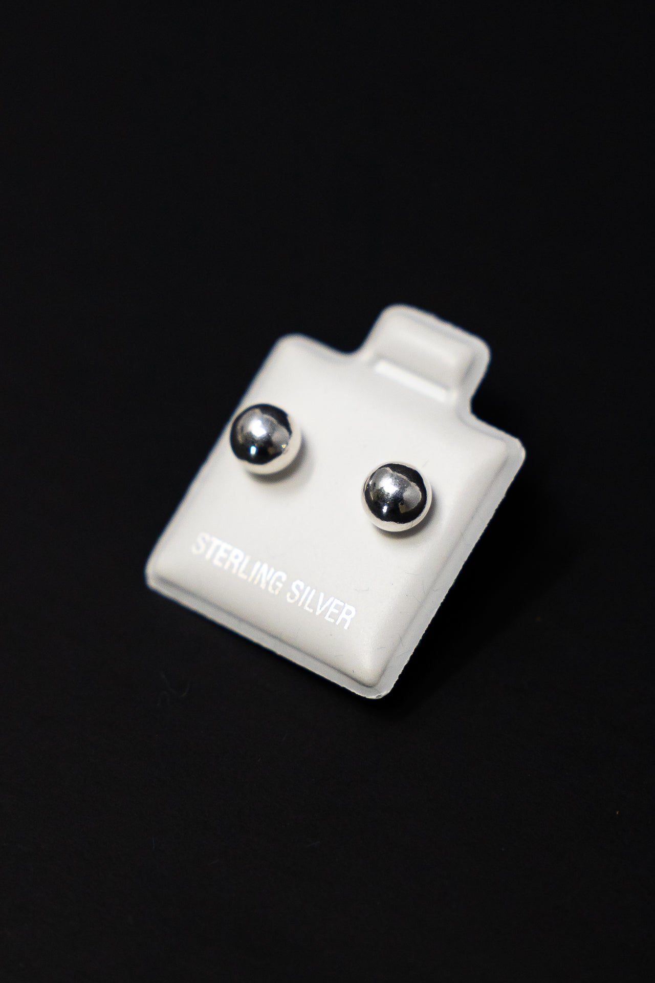 Silver Ball Earrings- Small 4mm