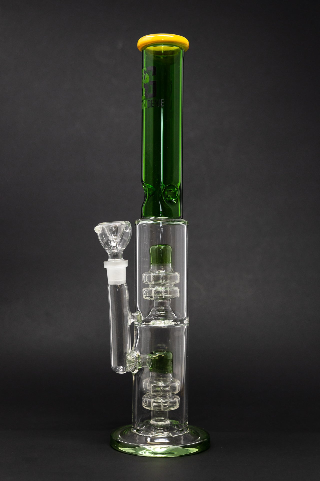 3 Bong Combo – Double Percolator Glass Bong Set StonedGenie.com