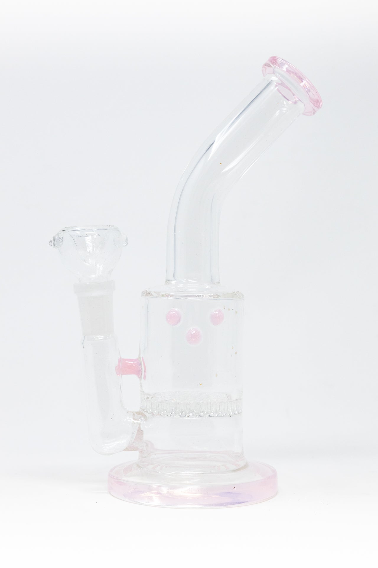 7" Pink Honeycomb Shower Bend