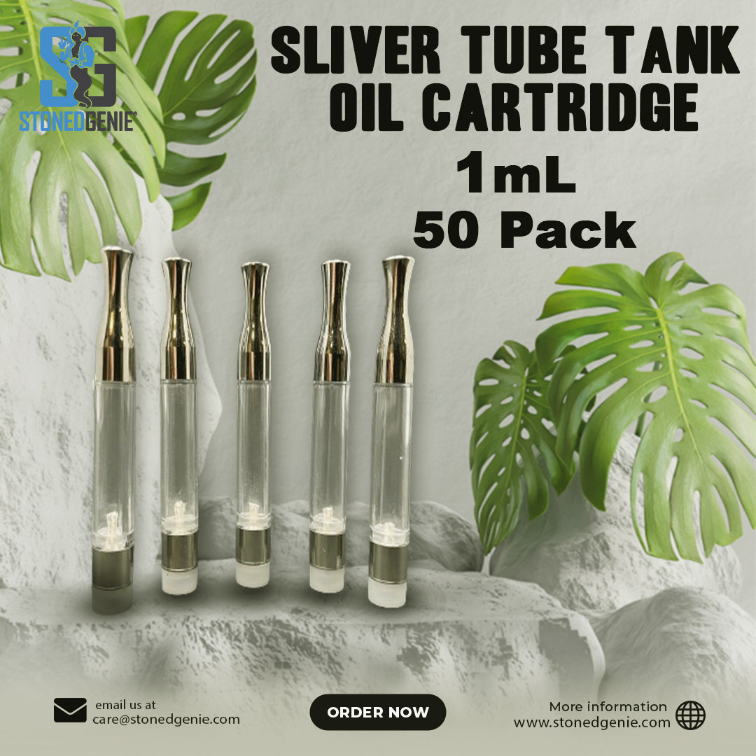 Sliver Tube Oil Cartridge - 1ML - 50 Pack