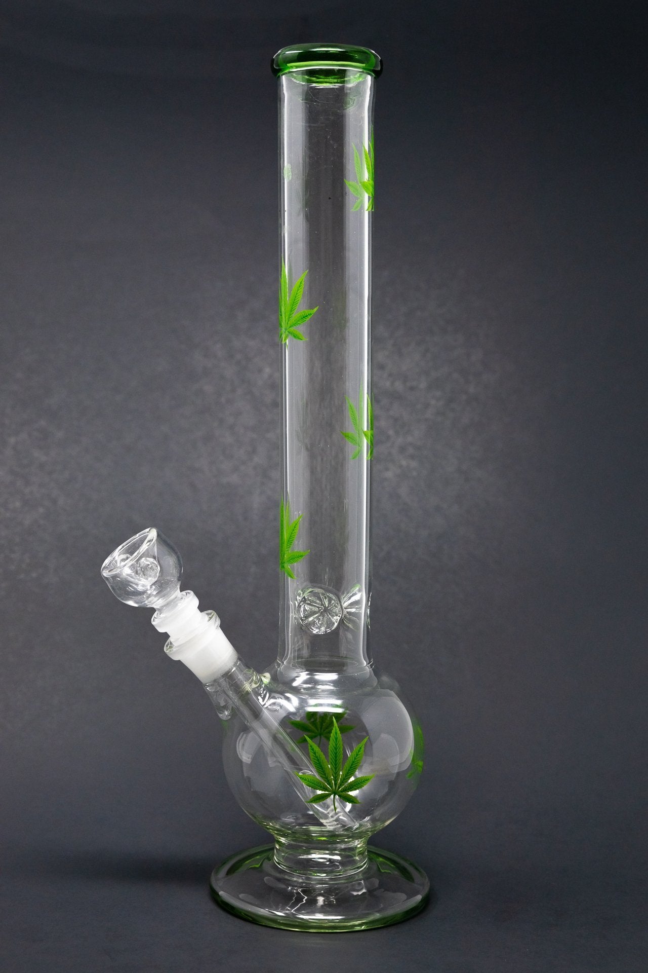 14" Green Leaf Bubble Bottom w/ Ice Catcher