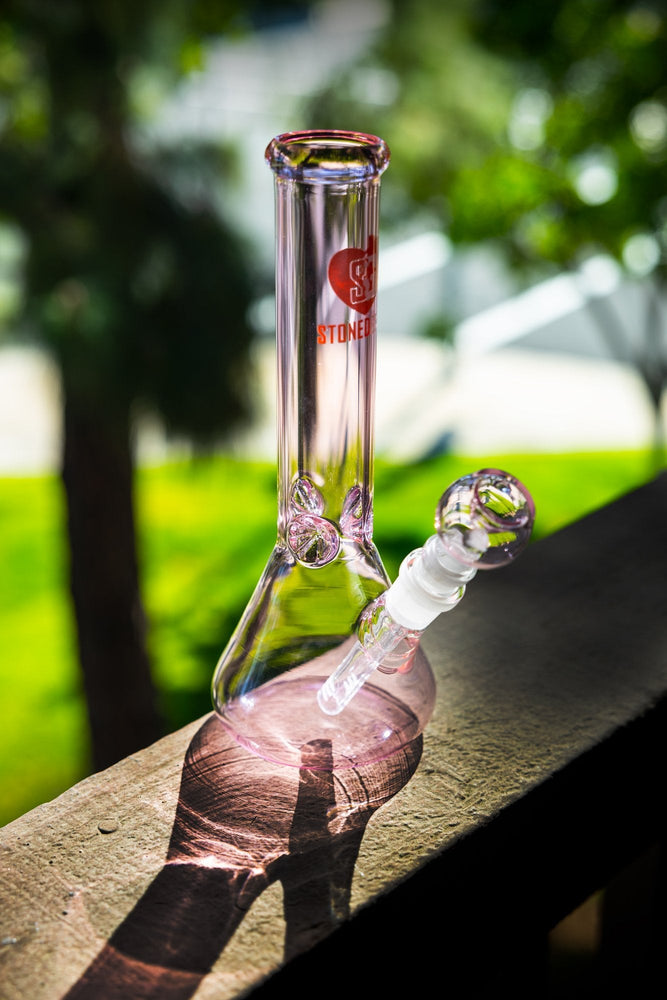 9.5" Stoned Genie Pink Love Bong