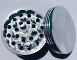 4 Piece Magnetic 2.5 Inch Silver Metal Grinder