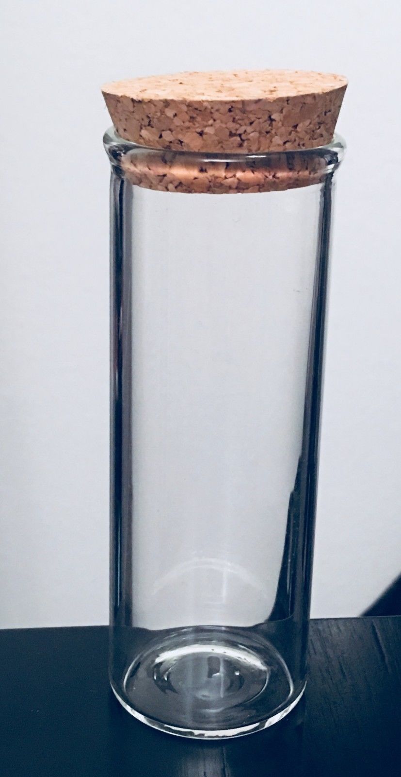 Light Gray Airtight Smell Proof Container New Glass Jar Herb Stash Container w/ Cork