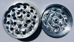 4 Piece Magnetic 2.5 Inch Silver Metal Grinder