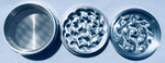 Light Steel Blue 4 Piece Magnetic 3 Inches Silver Metal Grinder StonedGenie.com Grinders
