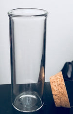 Light Gray Airtight Smell Proof Container New Glass Jar Herb Stash Container w/ Cork Top StonedGenie.com Accessories