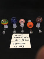 Black 18mm Bowl Male Bowl Piece Assorted Colors -- Fast Shipping StonedGenie.com Bowl