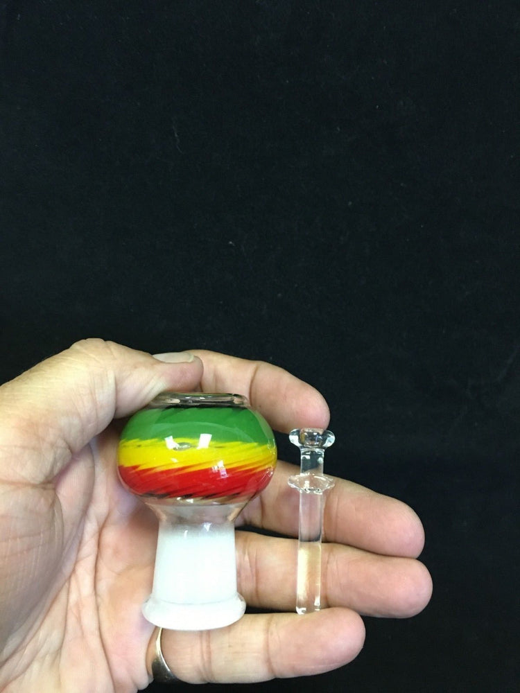 Black 18mm Bowl Male Bowl Piece Assorted Colors -- Fast Shipping StonedGenie.com Bowl